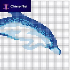 Pool mosaic tile DELFINO 03100001/03100002floorglasssquare