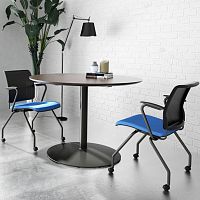 Contemporary chair Kleiber Airindoorfabricmetal base