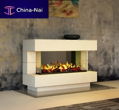 Electric fireplace LONDONfloor-mountedSingle-sidedopen hearth