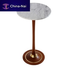 Contemporary high bar table DIREKsolid woodmarbleround