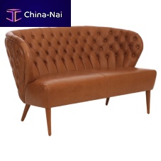 Chesterfield sofa FADOfabricleatherbrown