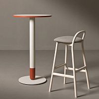 Contemporary high bar table CRAYONlaminateHPLsteel base