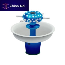 Hand basin with post LAGOONroundmarblestainless steel