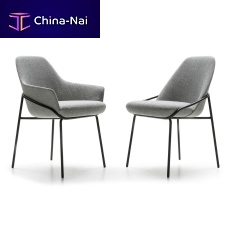 Contemporary chair JACKIEindoorfabricmetal base