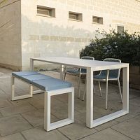 Contemporary garden bench COMFORT PsteelHPLwithout backrest