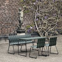 Contemporary bench OCEAN recycled plasticwith backrestwith armrests