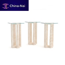 Marble base high bar table High Frame contemporaryglasssquare