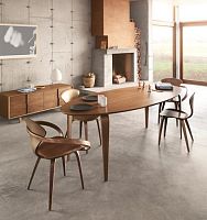 Contemporary dining table CDT seriesmolded plywoodplywood baseoval