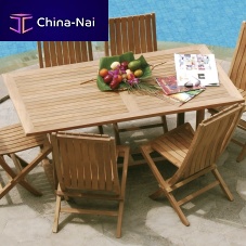Contemporary dining table Savanateakteak baserectangular