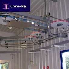 Overhead conveyor system Boralrailcableaccumulation