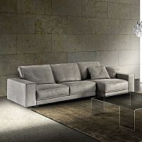 Contemporary sofa TUXEDOleatherreclining