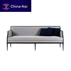 Traditional sofa LAVALfabricleatherwhite