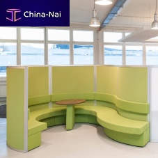 Contemporary upholstered bench COVEfabriccommercialwith backrest