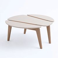 Original design coffee table MACARON solid woodsolid wood baseround