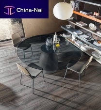 Contemporary table Janeirowoodglassconcrete base
