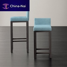 Contemporary bar chair KAGEindoorfabricstained wood base