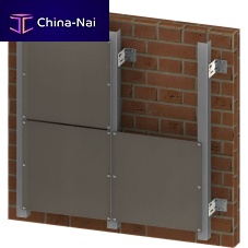 Aluminum ventilated facade TETRIS® FLATcompositesmoothwith fastener