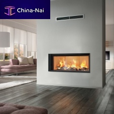 Closed wood hearth BAYARD 1341-sidedsteelwith retractable door