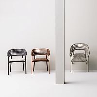 Contemporary chair PLINTO outdoorsynthetic fiberrope