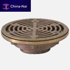 Brass floor drain LI-QA2023for industrial applicationsfor public spacesgrated