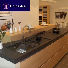 Stone countertop NERO ASSUOLUTO ZIMBABWEkitchensatin finishsquare edge