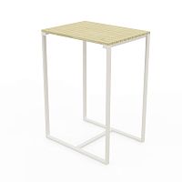 Contemporary high bar table LBS600solid woodtropical woodsteel base