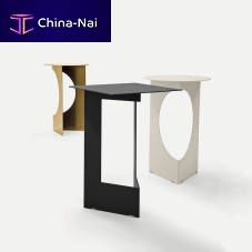 Contemporary side table DUETTOpainted metalroundsquare