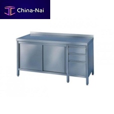 Stainless steel workbench 30000006 series3-drawerdouble doorwith cabinet