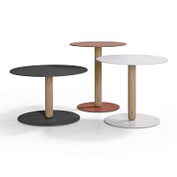 Contemporary coffee table Balanssteeloak baseround