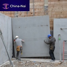 Reinforced concrete precast double wall COFFRAMURfoundation