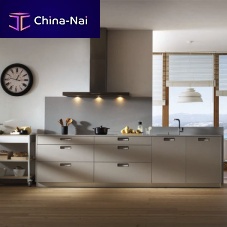 Contemporary kitchen SEDA laminatewith integrated handlegray