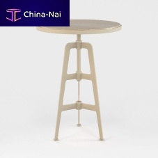 Contemporary high bar table FLAMINGOwoodenmetalround