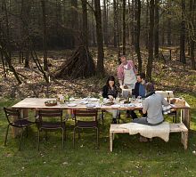 Contemporary table FORESTRYwoodwooden baserectangular