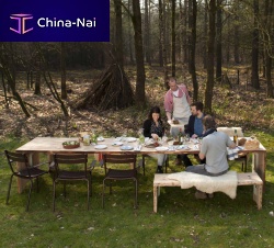 Contemporary table FORESTRYwoodwooden baserectangular