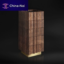 High chest of drawers IL PEZZO 2original designsolid woodAmerican walnut