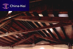 Wooden roof framing SPACEWOODcurvedglulamprefab