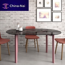 Contemporary dining table CENTRIC lacquered woodlacquered glassceramic