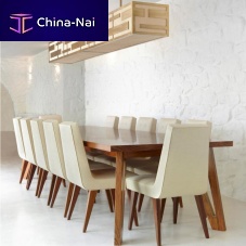 Contemporary dining chair HORAindoorlinensolid wood base