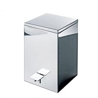 Bathroom trash can polished stainless steelcontemporary