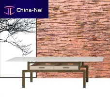 Contemporary coffee table NERAglassmetalfabric