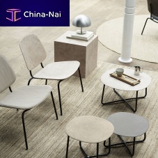 Contemporary lounge chair COMPOUND textileleathersteel