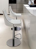 Contemporary bar chair CLARAindoorfabricleather