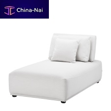 Contemporary chaise longue MONDIALfabricon casterswhite