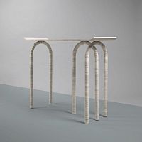 Contemporary sideboard table ARCA 88,1travertinetravertine baserectangular