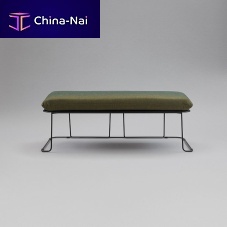 Contemporary bench MERANOfabricgalvanised steelpainted steel