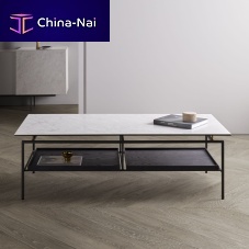 Contemporary coffee table SIMONEwoodenceramicmetal base