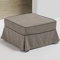 Bed pouf CHIPcontemporaryfabricleather