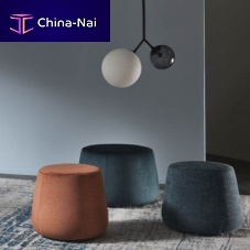 Contemporary pouf EIRENEfabricpolyurethane foamround