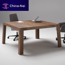 Contemporary boardroom table TOLA American walnutwooden baserectangular