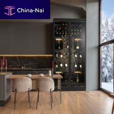 Serving wine cabinet NOTTURNAbuilt-instonepainted steel